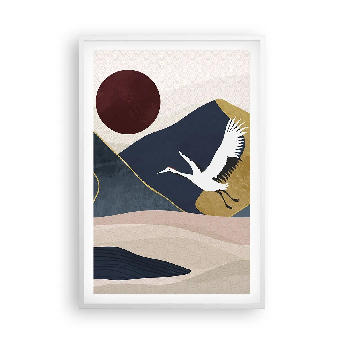 Póster en marco blanco - Y el día ha vuelto a pasar volando - 61x91 cm