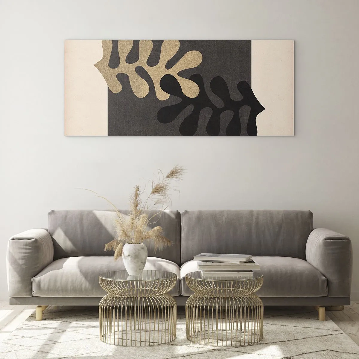 Cuadro sobre vidrio - Impresiones sobre Vidrio - Ausencia y complemento - 90x30 cm