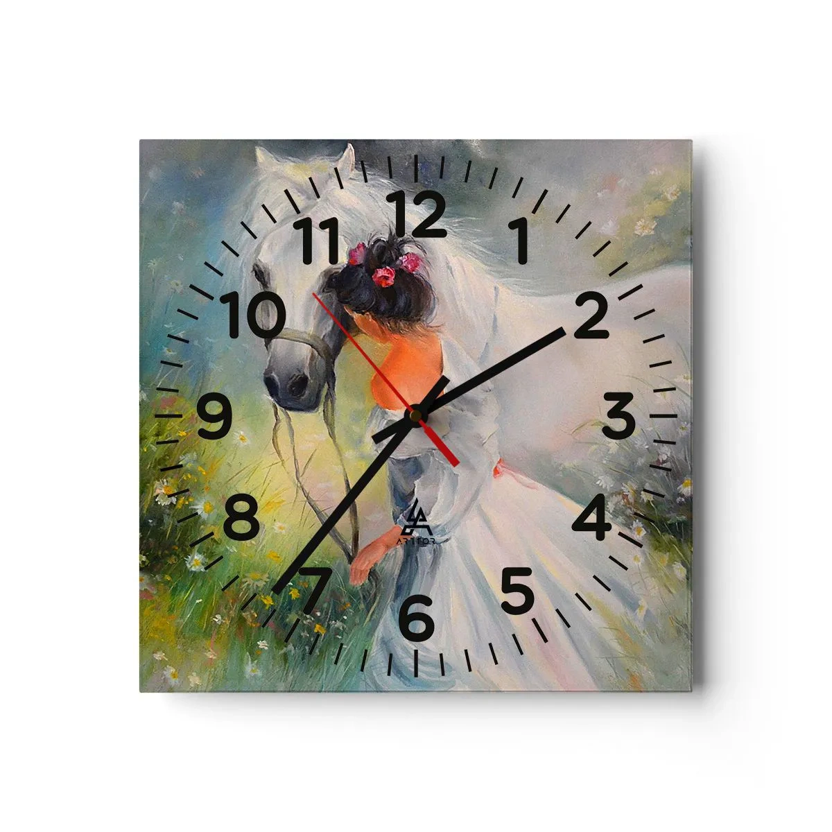 Reloj de pared - Reloj de vidrio - Como si de un hermoso sueño se tratara - 40x40 cm