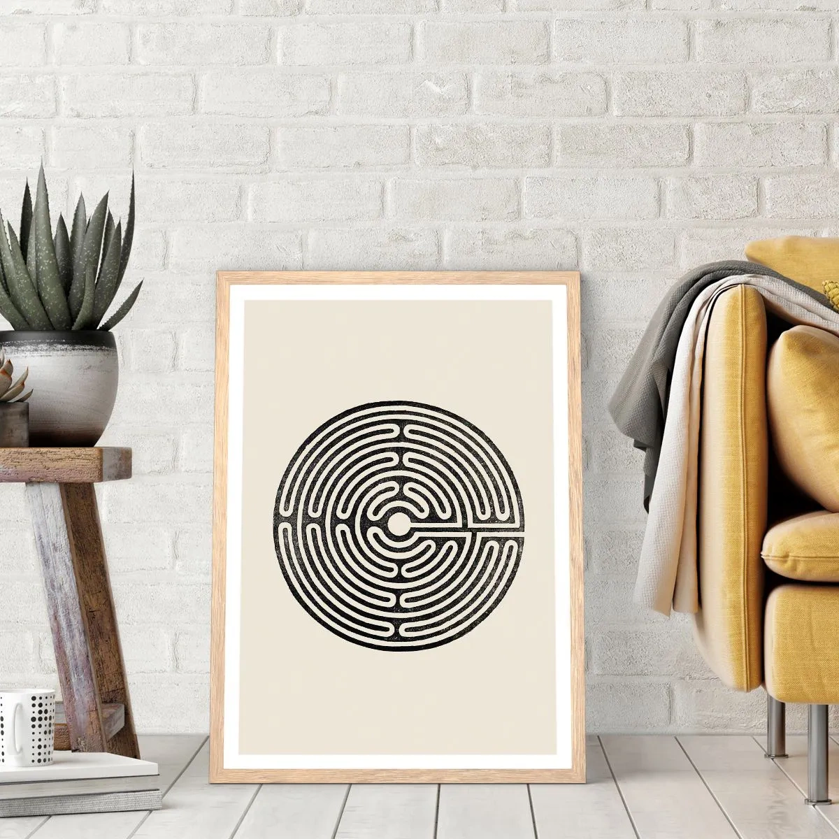 Póster en marco roble claro - Orden misterioso - 30x40 cm
