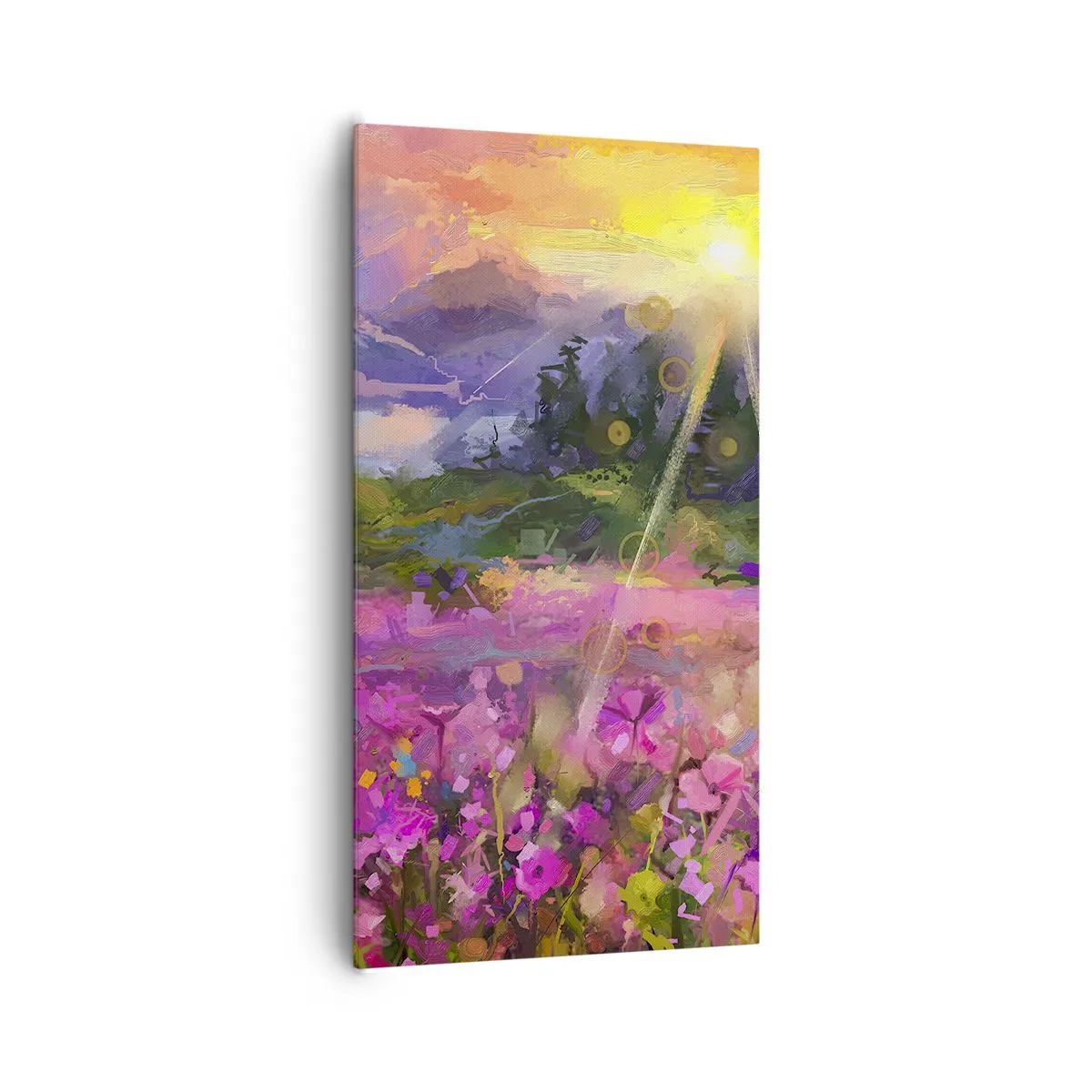 Cuadro sobre lienzo - Impresión de Imagen - En un valle bajo la protección del sol - 65x120 cm