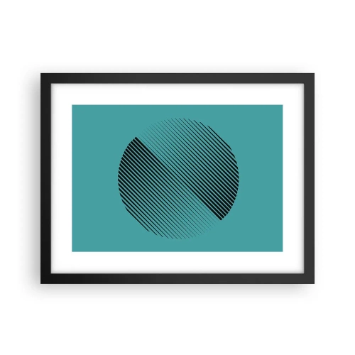 Póster en marco negro - El círculo: una variación geométrica - 40x30 cm