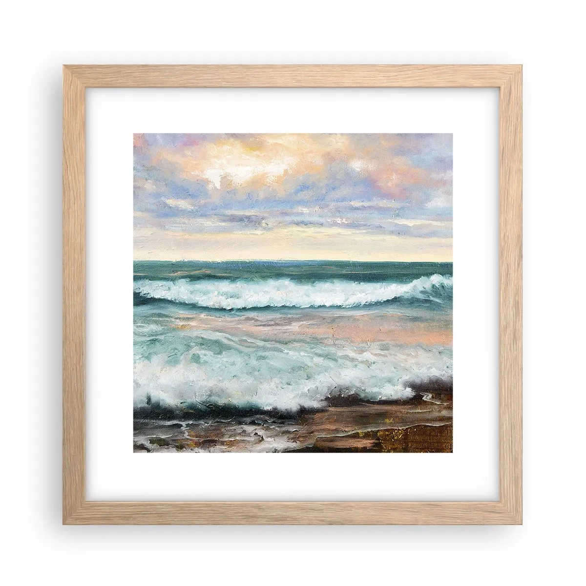 Póster en marco roble claro - Aquí suavizarás tu alma - 30x30 cm