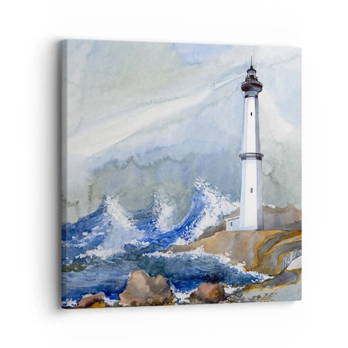 Cuadro sobre lienzo - Impresión de Imagen - Contra la oscuridad y la tormenta - 30x30 cm