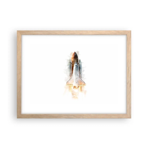 Póster en marco roble claro - El comienzo de la exploración - 40x30 cm