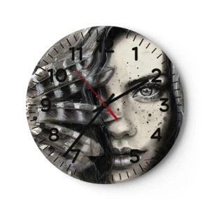 Reloj de pared - Reloj de vidrio - Belleza salvaje - 30x30 cm