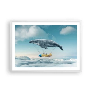 Póster en marco blanco - ¿Por qué no? - 70x50 cm