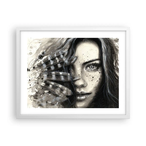 Póster en marco blanco - Belleza salvaje - 50x40 cm
