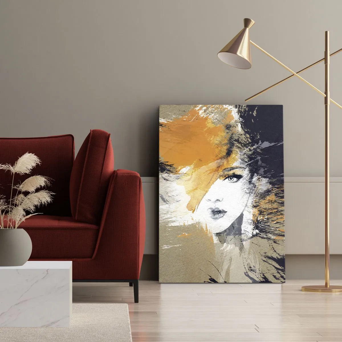 Cuadro sobre lienzo - Impresión de Imagen - Y se convierte en luz - 55x100 cm