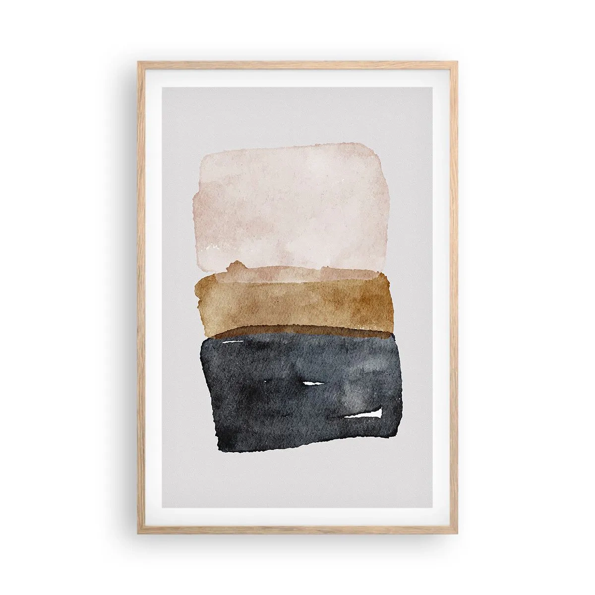 Póster en marco roble claro - Una composición de colores tierra - 61x91 cm