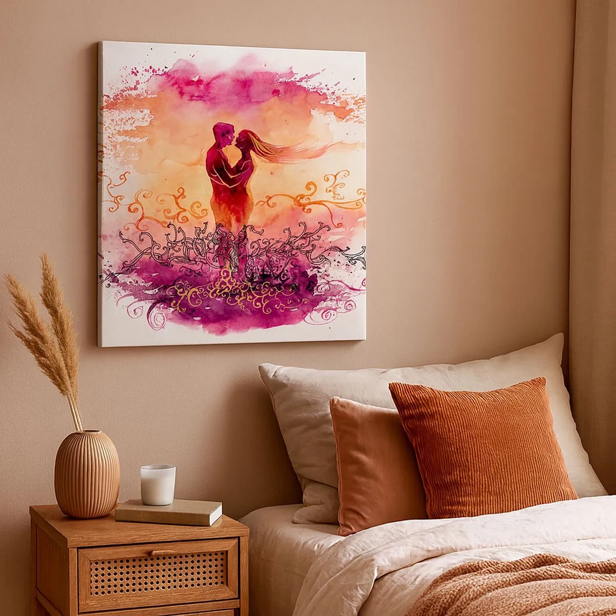 Cuadro sobre lienzo - Impresión de Imagen - ¡Un solo corazón! Necesito tan poco para ser feliz… - 30x30 cm