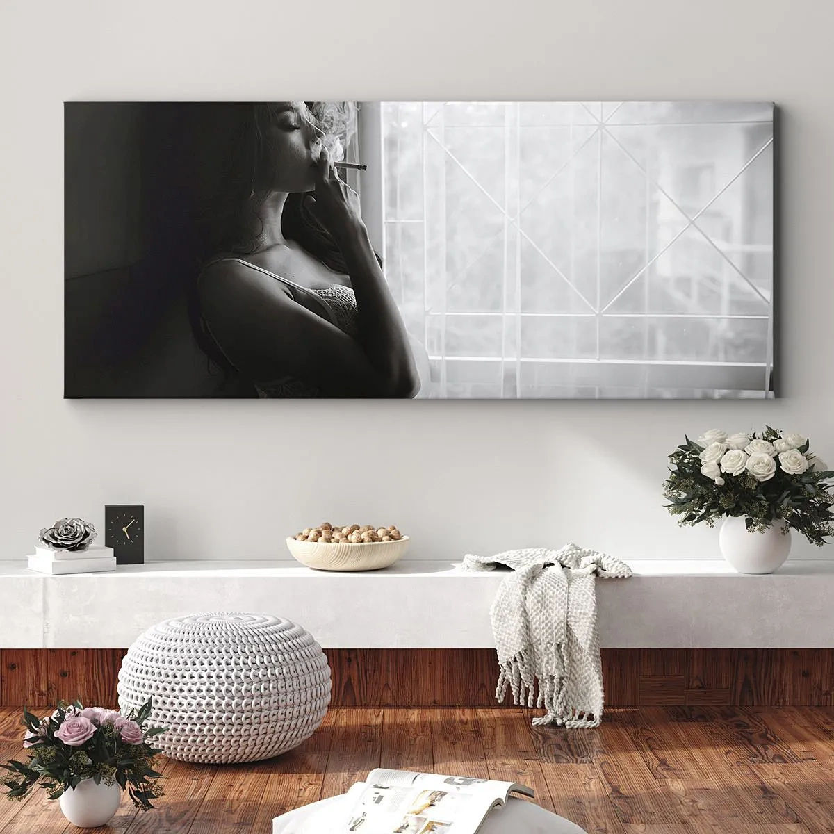 Cuadro sobre lienzo - Impresión de Imagen - Un momento sensual - 100x40 cm