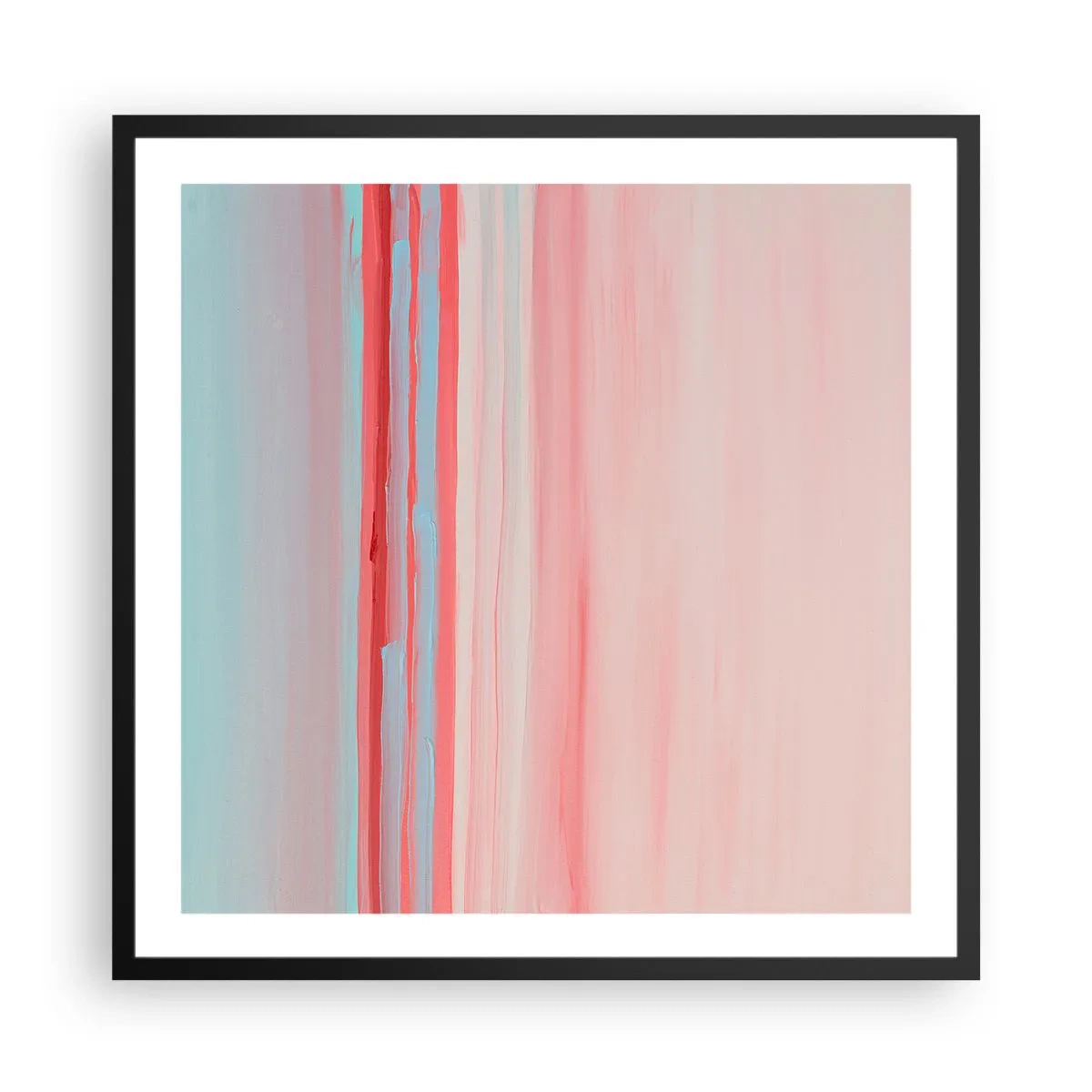 Póster en marco negro - Abstracción al amanecer - 60x60 cm