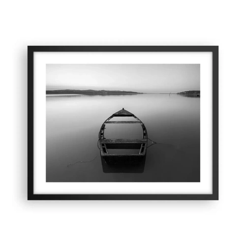 Póster en marco negro - Anhelo y melancolía - 50x40 cm