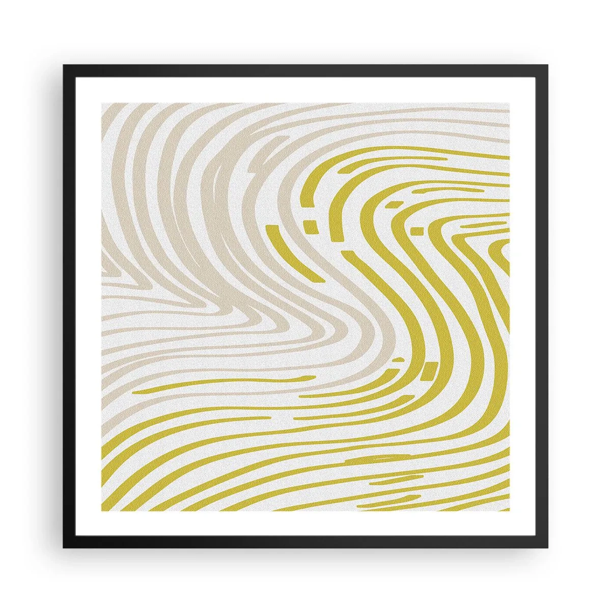 Póster en marco negro - Composición curvada - 60x60 cm