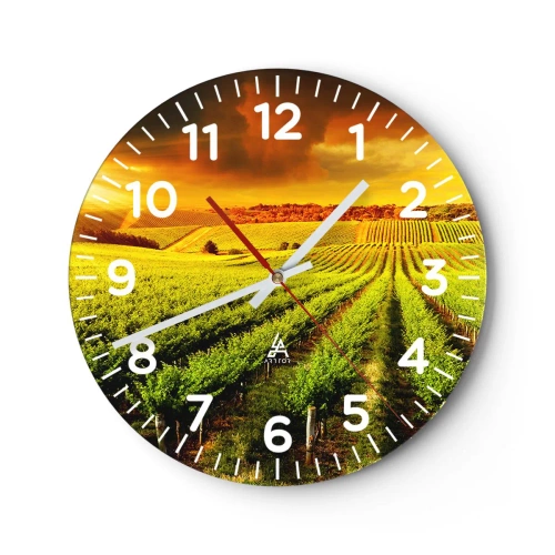 Reloj de pared - Reloj de vidrio - Bajo el sol de Australia - 40x40 cm