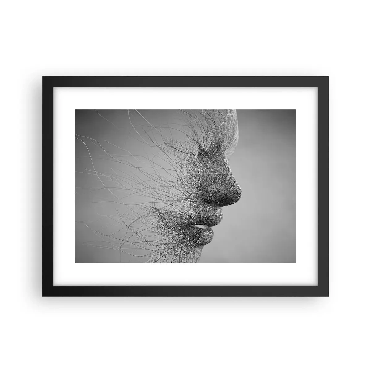 Póster en marco negro - Espíritu del viento - 40x30 cm
