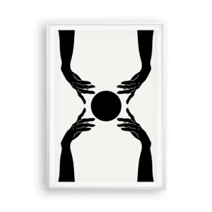 Póster en marco blanco - Una señal secreta - 70x100 cm