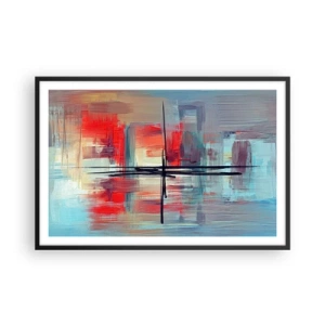 Póster en marco negro - Paisaje en una dimensión desconocida - 91x61 cm