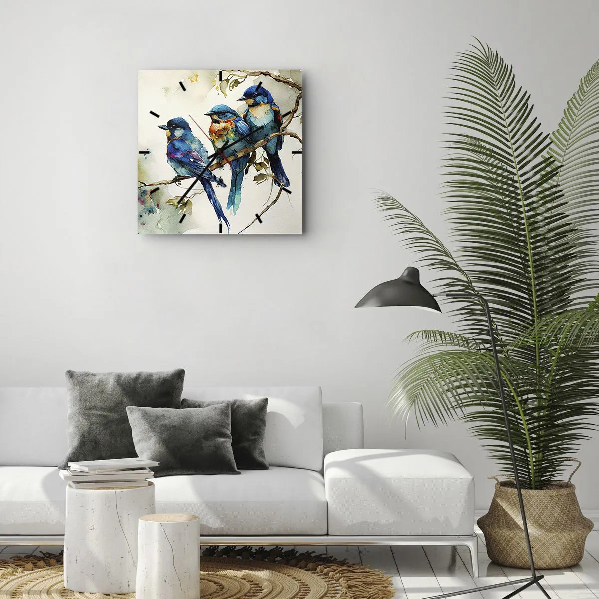 Reloj de pared - Reloj de vidrio - ¿Ofendido? - 40x40 cm