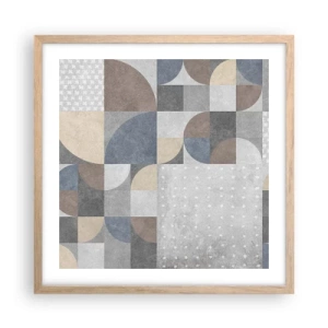 Póster en marco roble claro - Fantasía cerámica - 50x50 cm
