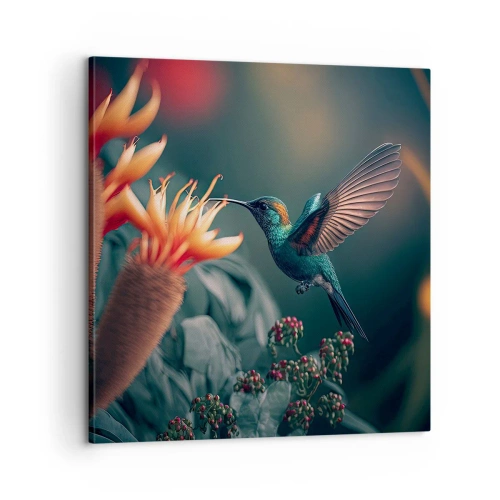 Cuadro sobre lienzo - Impresión de Imagen - Una vida verdaderamente colorida - 60x60 cm