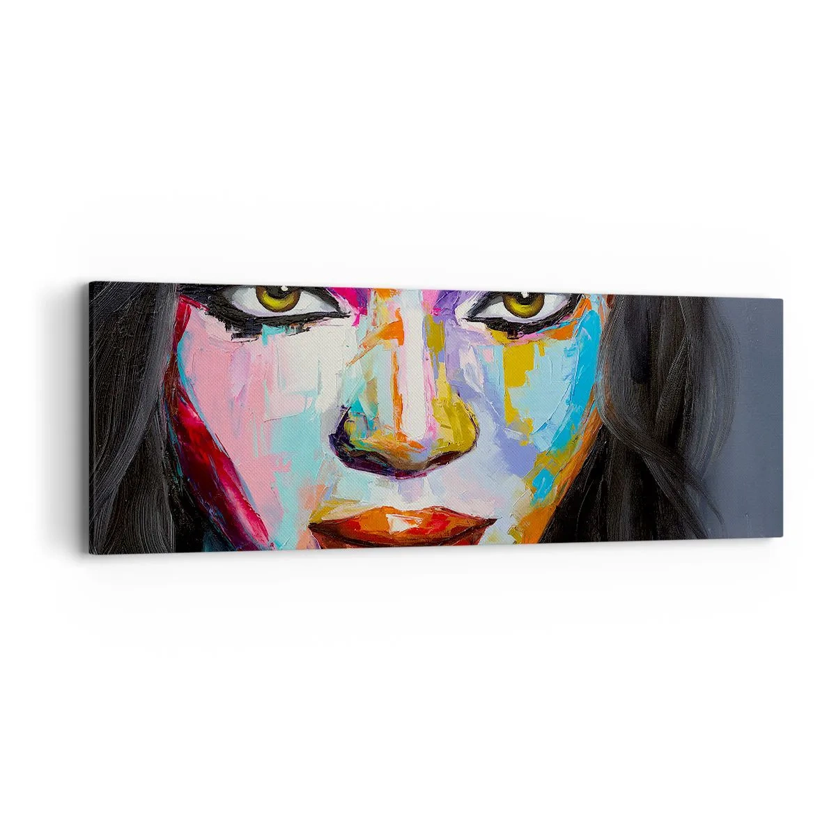 Cuadro sobre lienzo - Impresión de Imagen - Mirada penetrante - 90x30 cm