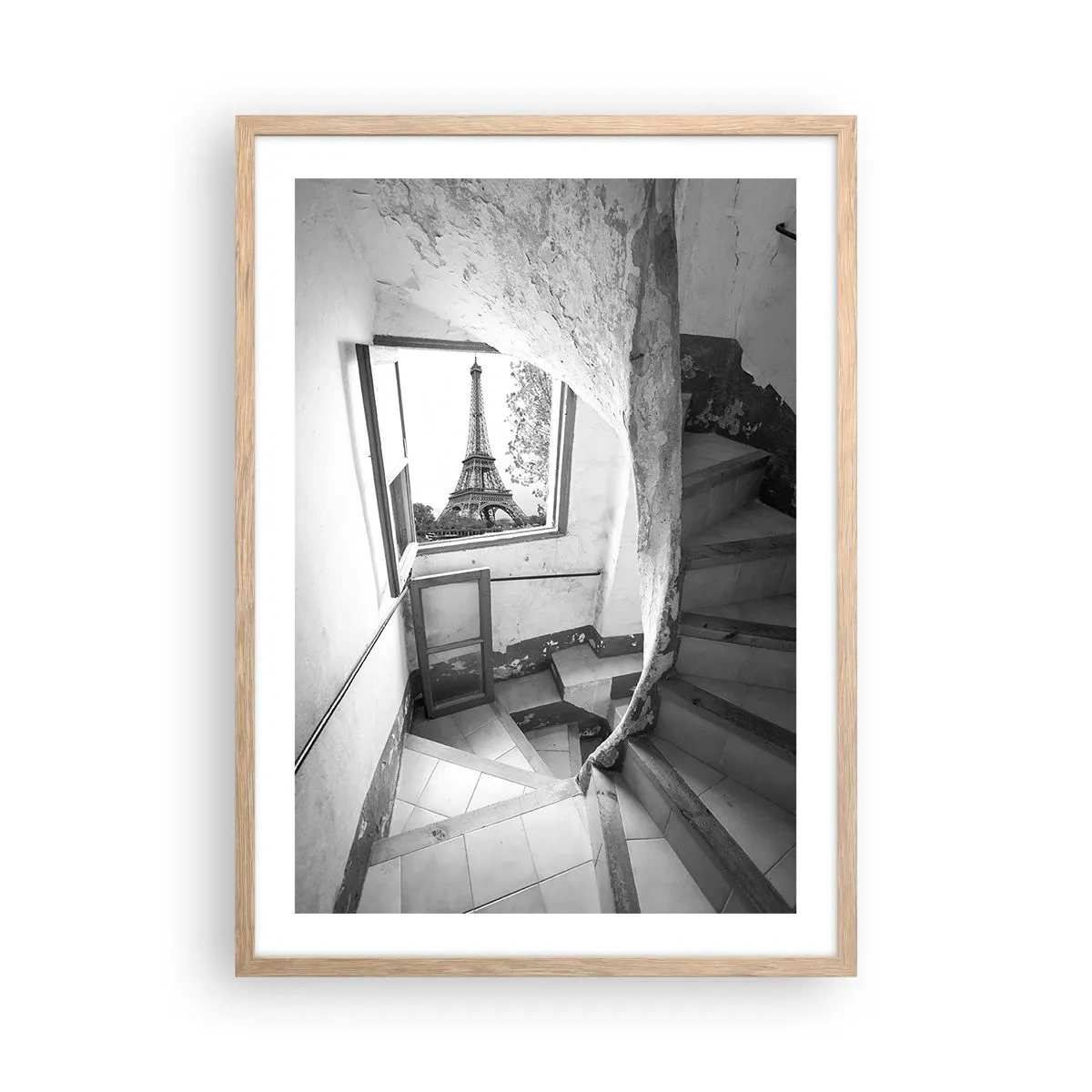 Póster en marco roble claro - ¡Qué vistas! - 50x70 cm