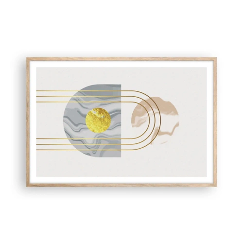 Póster en marco roble claro - Brillo y resplandor - 91x61 cm