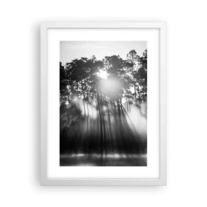 Póster en marco blanco - Sol imparable - 30x40 cm