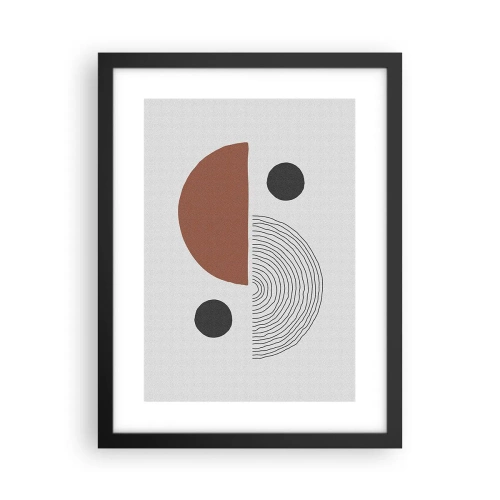 Póster en marco negro - La perfección del círculo - 30x40 cm