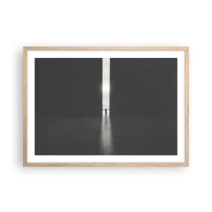 Póster en marco roble claro - Un paso hacia un futuro brillante - 70x50 cm