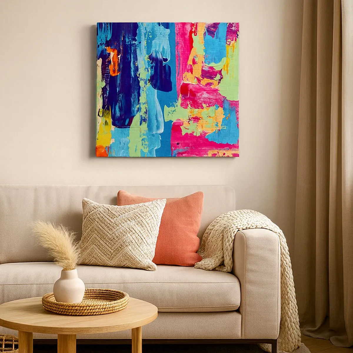 Cuadro sobre lienzo - Impresión de Imagen - ¡La vida es hermosa! - 30x30 cm