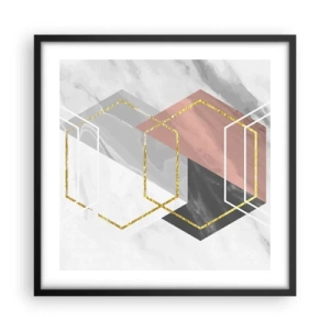 Póster en marco negro - Composición en cadena - 50x50 cm