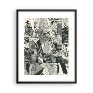 Póster en marco negro - La dinámica del presente - 40x50 cm