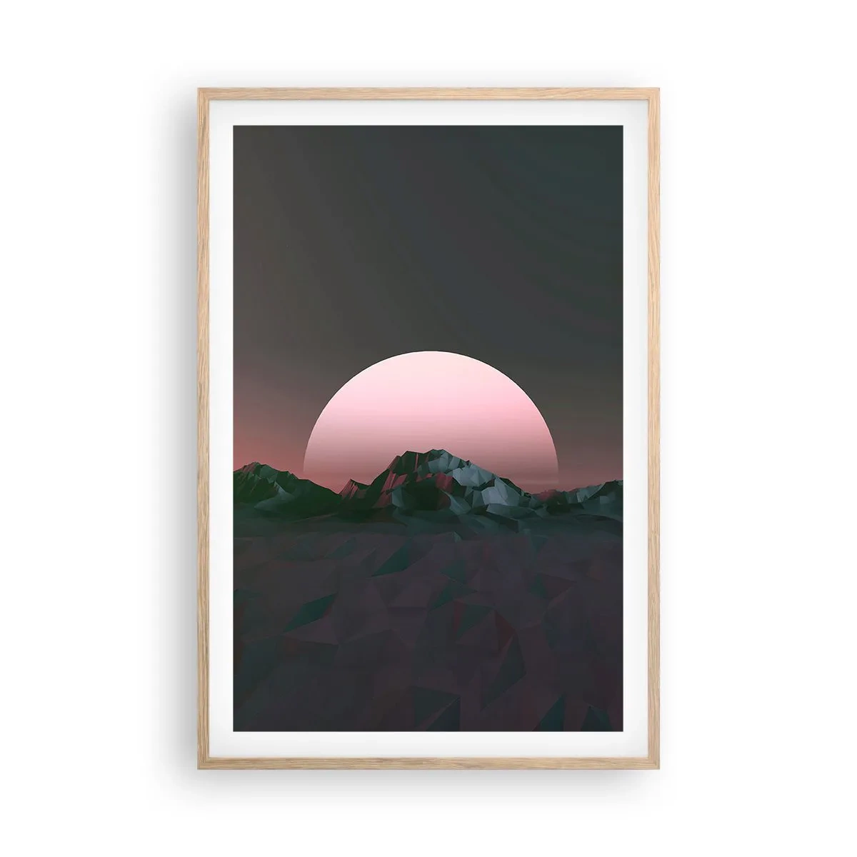 Póster en marco roble claro - En una galaxia muy muy lejana - 61x91 cm