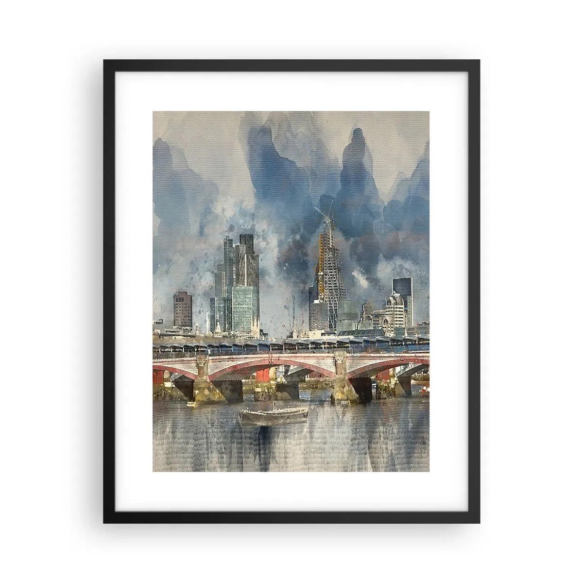 Póster en marco negro - Londres en todo su esplendor - 40x50 cm