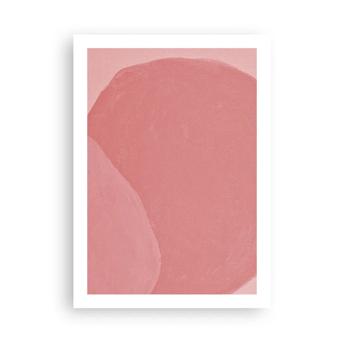 Póster - Composición abstracta en tonos rosa - 50x70cm - Composición orgánica en rosa - Decoración de pared moderna para salón y dormitorio ARTTOR