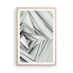 Póster en marco roble claro - Ángulos afilados - 61x91 cm