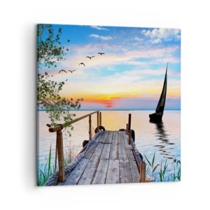 Cuadro sobre lienzo - Impresión de Imagen - Que llegue la noche - 60x60 cm