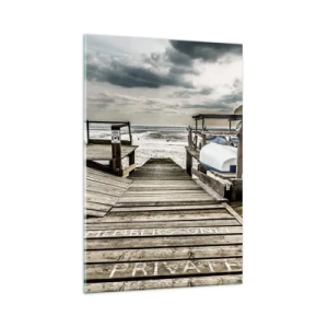 Cuadro sobre vidrio - Impresiones sobre Vidrio - La playa del norte - 80x120 cm