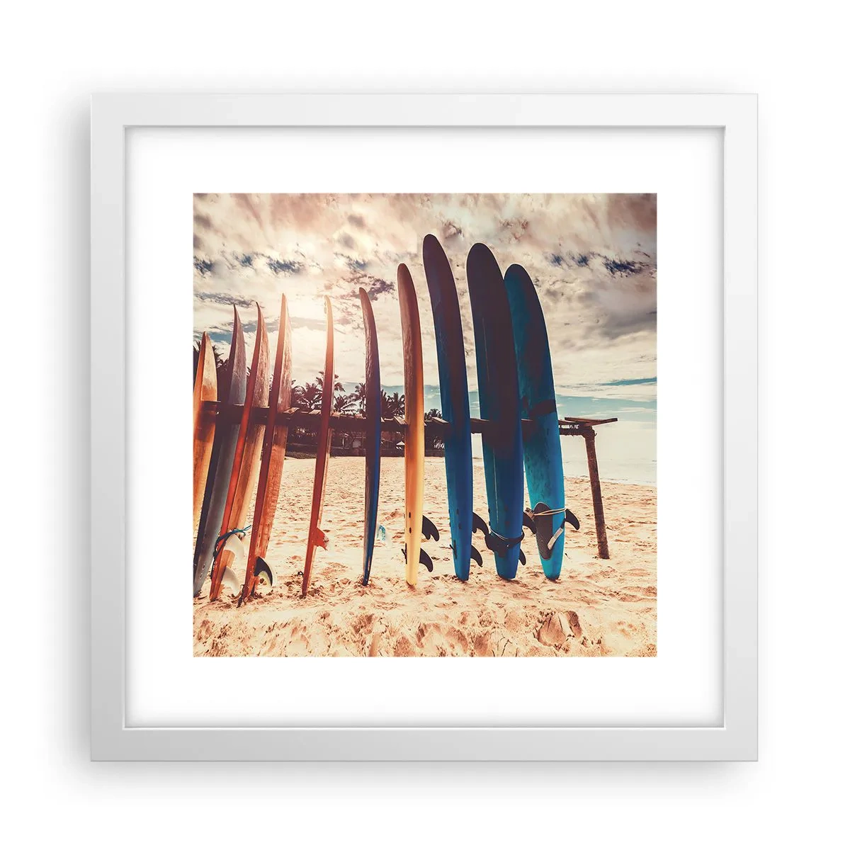 Póster en marco blanco - Buenas noches, hasta mañana - 30x30 cm