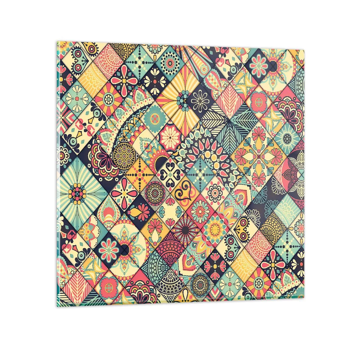 Cuadro sobre vidrio - Impresiones sobre Vidrio - Clima marroquí - 70x70 cm