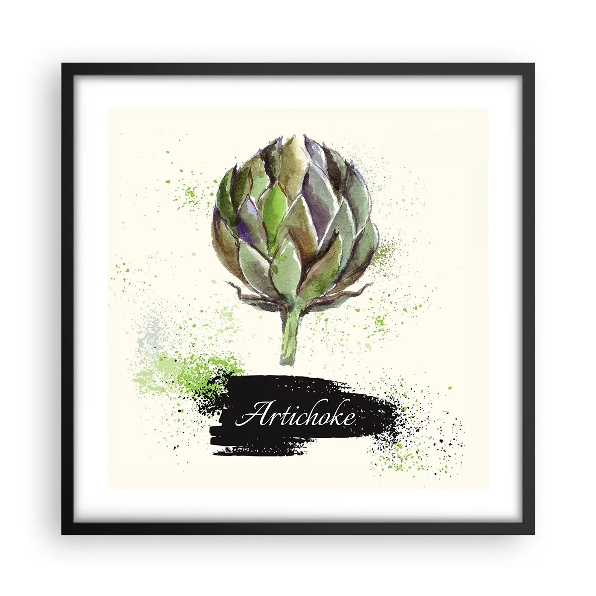 Póster en marco negro - El sabor del otoño - 50x50 cm