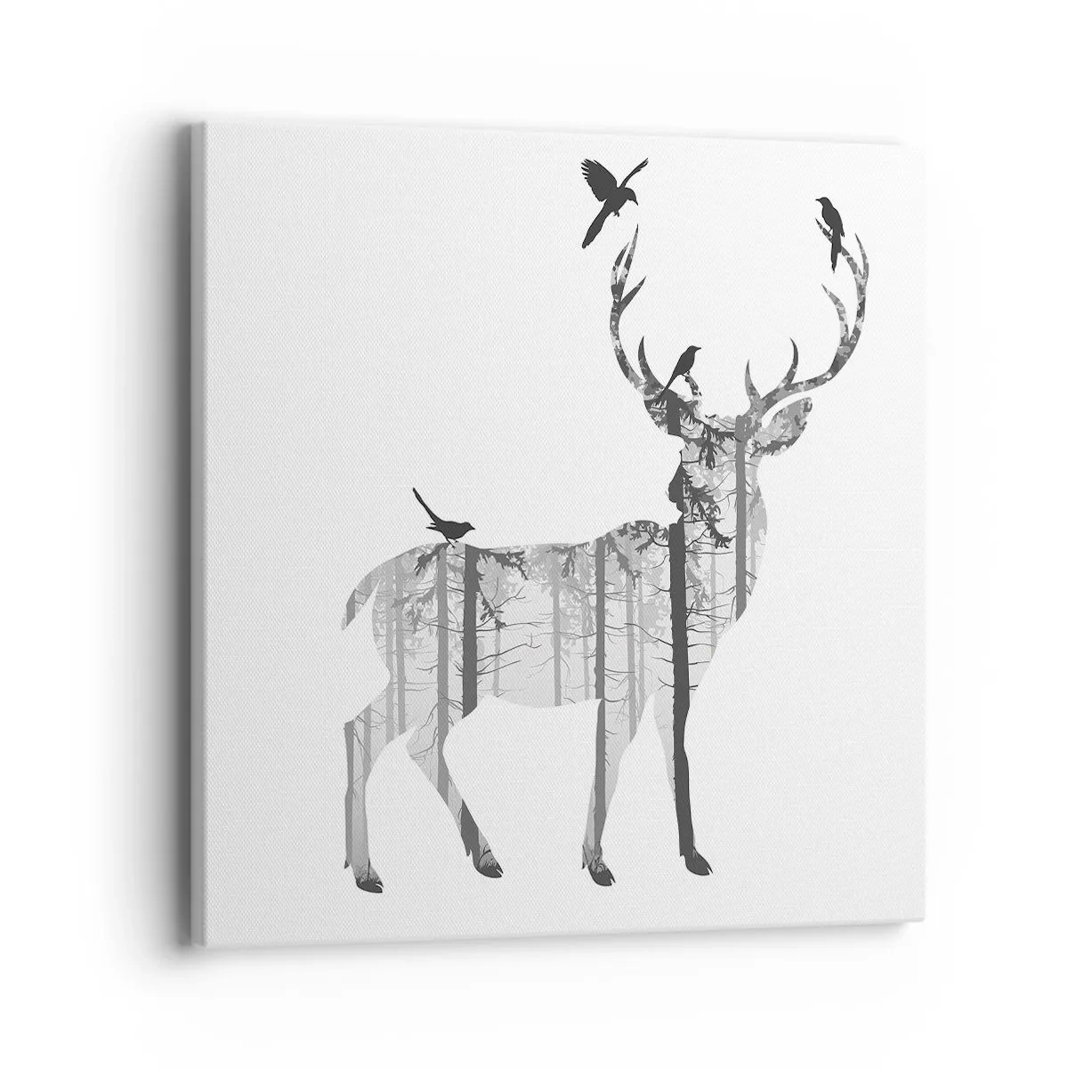 Cuadro sobre lienzo - Impresión de Imagen - El buen espíritu del bosque - 40x40 cm