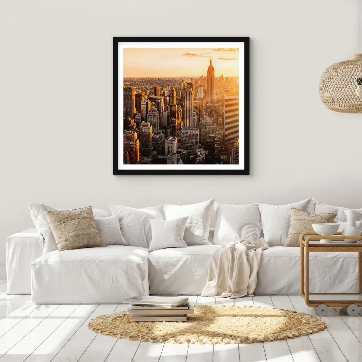 Póster en marco negro - Creciendo al sol - 40x40 cm
