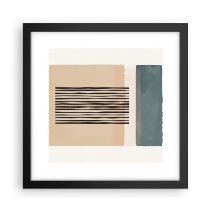 Póster en marco negro - Todo en orden - 30x30 cm