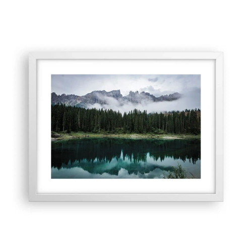 Póster en marco blanco - Calla, calla, no despertemos al agua dormida.... - 40x30 cm