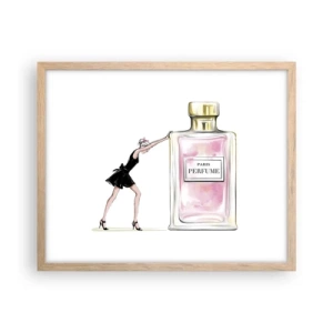 Póster en marco roble claro - La esencia de la feminidad - 50x40 cm