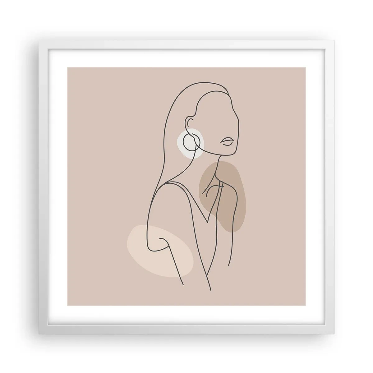 Póster en marco blanco - Un icono de la inocencia - 50x50 cm